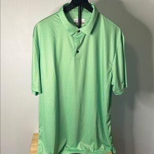 Grand Slam Light Green Patterned Polo Shirt